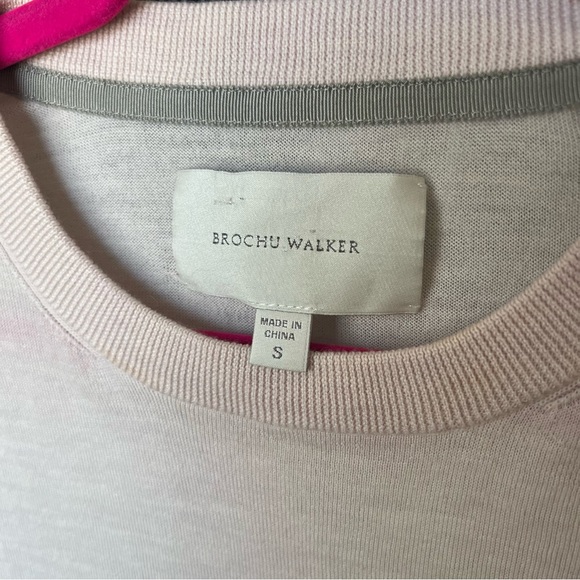 Brochu Walker Pale Pink Merino Wool Sweater Long Sleeve Small - Picture 2 of 11